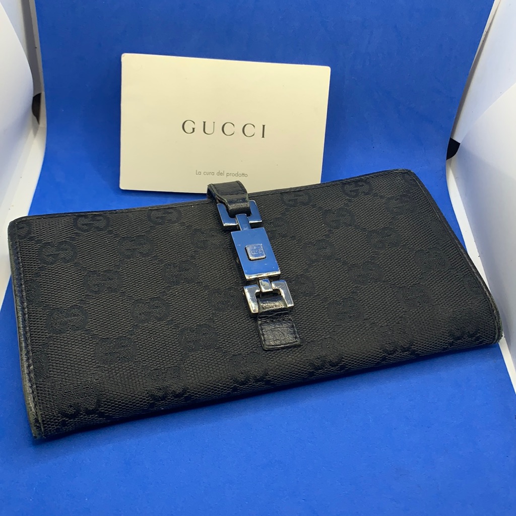 Unique Gucci Gg Guccisimo Vintage & Canvas Leather Wallet Bills Money Holder